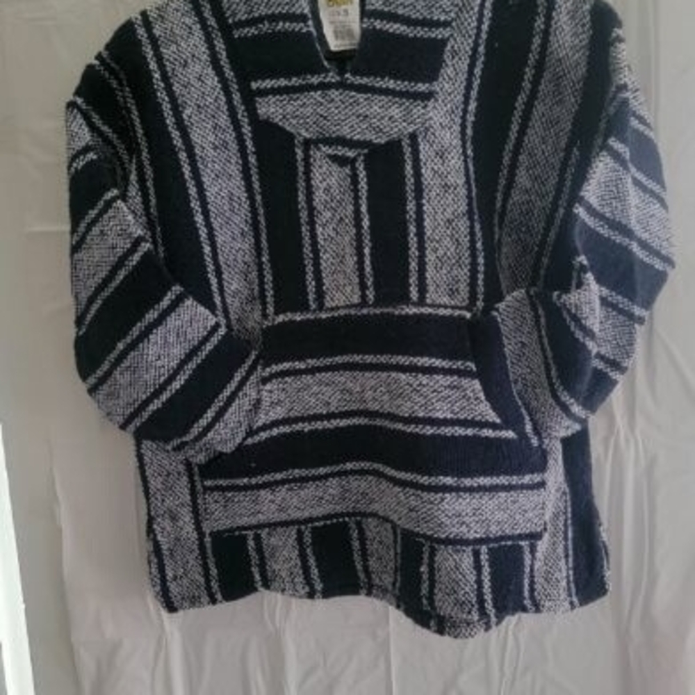 Striped Blue and White Hoodie